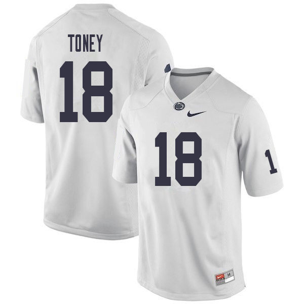 Men #18 Shaka Toney Penn State Nittany Lions College Football Jerseys Sale-White - Click Image to Close